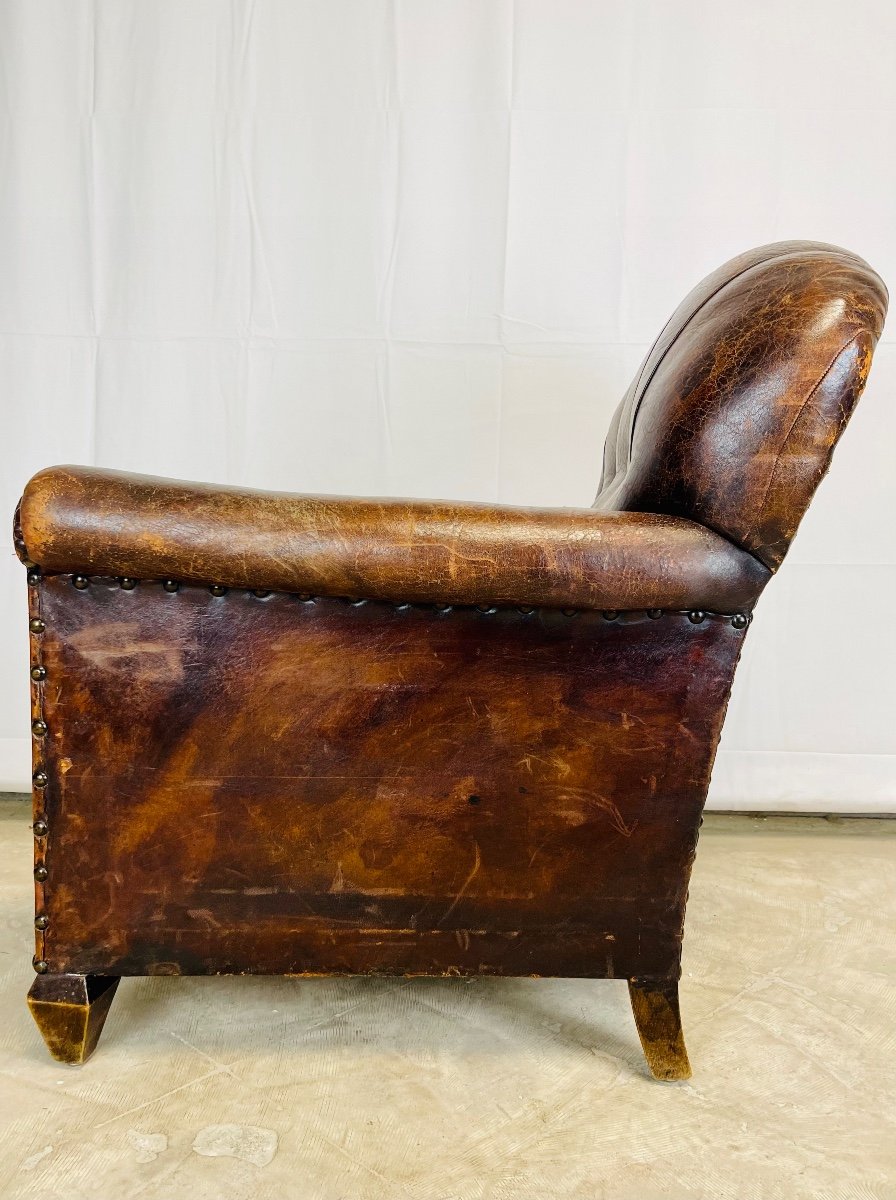 Fauteuil Club En Cuir -photo-3